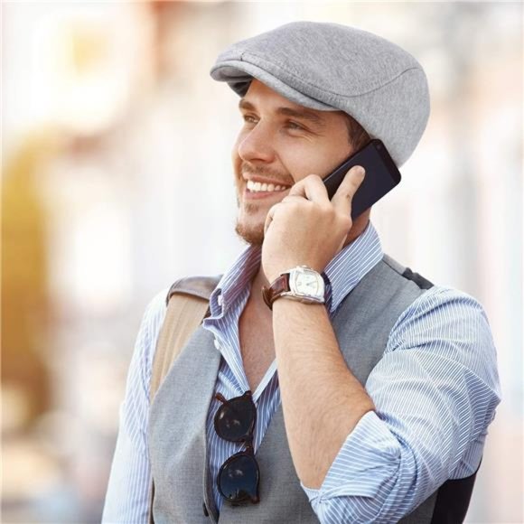 4 Pieces Men's Flat Cap Gatsby Newsboy Hat Driving Cabbie Hunting Cap - Picture 5 of 7